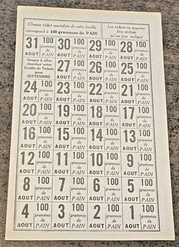 Ticket rationnement seconde - de,