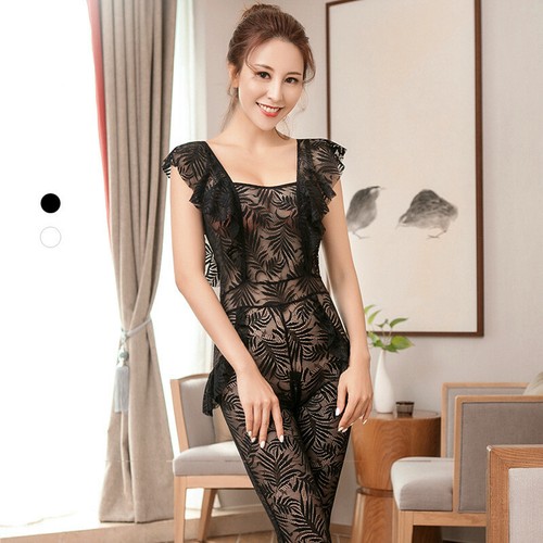 Body dentelle transparent - en,