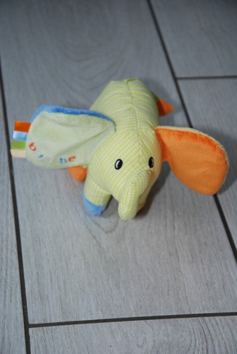 Doudou elephant vert - doudou, carreaux