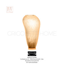 IVV - Vase Carving En Verre Pêche Satiné H 36 Cm - Revendeur