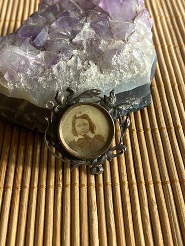 Ancienne broche porte photo - ancienne,
