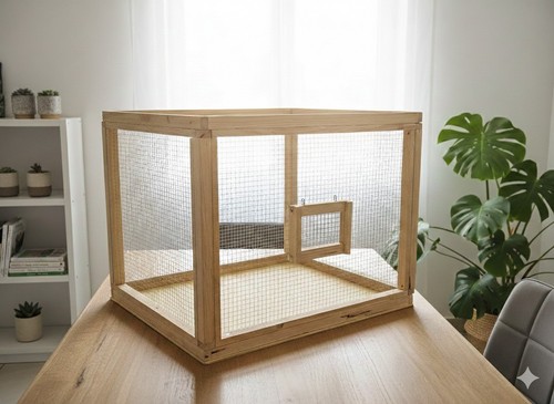 Grande cage oiseaux bois - , kit