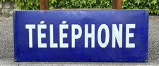 Plaque émaillée ancienne Téléphone