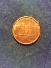 Pièce de 1 centimes d'euros castel del monte 2002