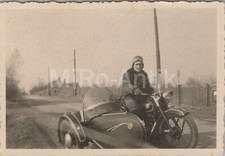 Photo, moto avec side-car, attelage de roue, voiture de collection, XT55070