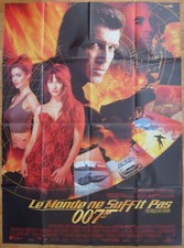LE MONDE NE SUFFIT PAS Pierce Brosnan James Bond 1989 Affiche Originale 120x160