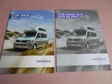 WESTFALIA CLUB JOKER brochure catalogue documentation CAMPING-CARS édition 2015