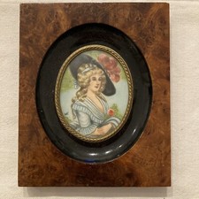 Ancien Médaillon Peinture