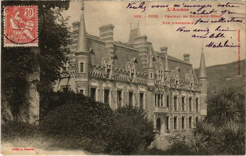 Cpa foix chateau bellissen - foix-,