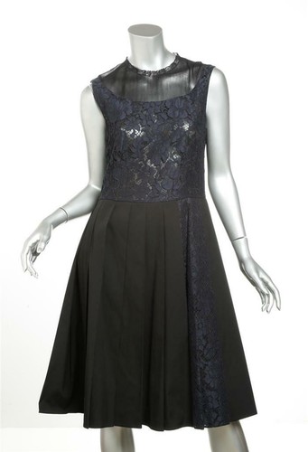 Prada navy black lace - navy,
