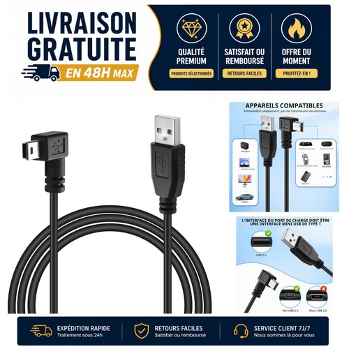 Câble usb mini - câble,