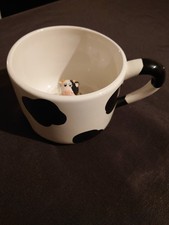 Mug Vache Original Avec Petite Vache Au Centre - En Céramique 