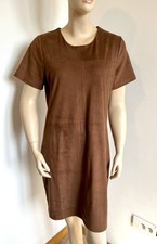 robe T42 suédine marron clair