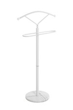 valet blanc, marbre, métal -