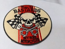 Patch Thermocollant Brodé BASTARDS HOT ROD Automobile Biker Racing 8,5 cm ....