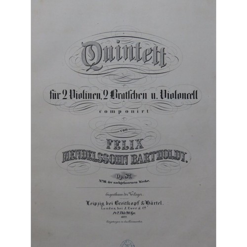 Mendelssohn quintuor quintet - quintuor,