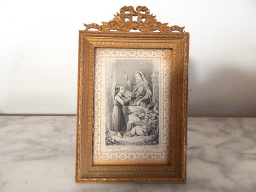Ancien cadre religieux bronze - ,