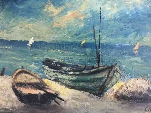 Tableau huile sur - huile, bord