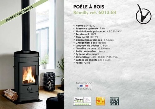 Poêle bois invicta - invicta, remilly