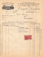 LA CLAYETTE - LETTRE CAYOT DESBOIS , DISTILLERIE CREME CASSIS MARC - 1940