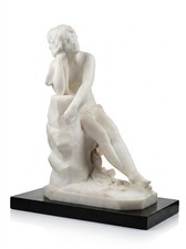 Sculpture marbre blanc femme