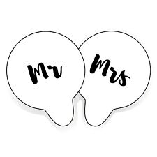 Mr Mme Artisanat Pochoir Anniversaire Fête Mariage Reception Mariée Marié Mari