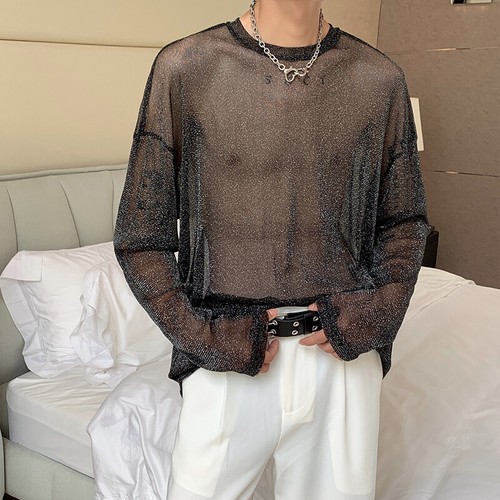 Hommes paillette maille haut - hommes,