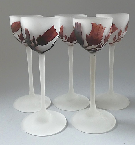 Verres pâte verre gravé - verres,