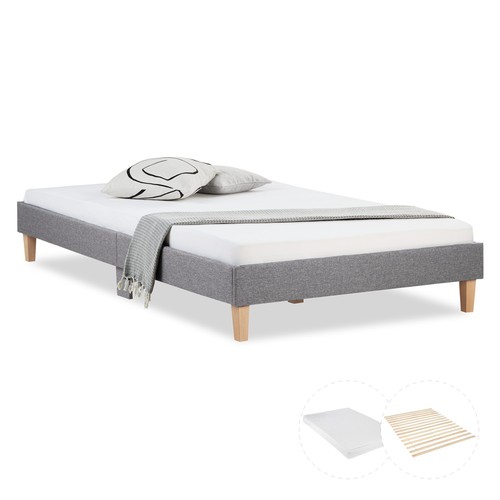 Lit double 140x200 - , matelas