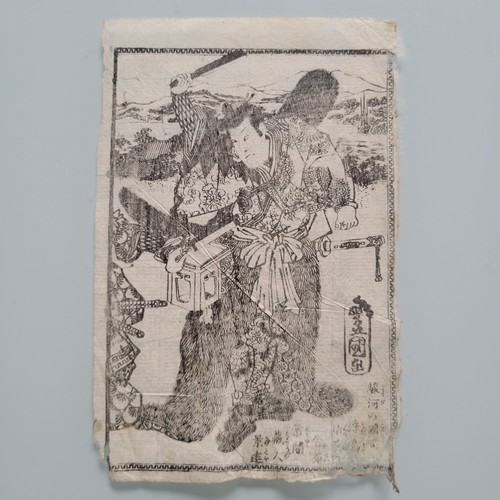 Ancienne estampe japonaise - , sur