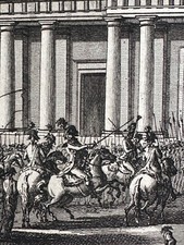 Ancienne gravure  portrait Royal Louis  XVI translation Temple révolution