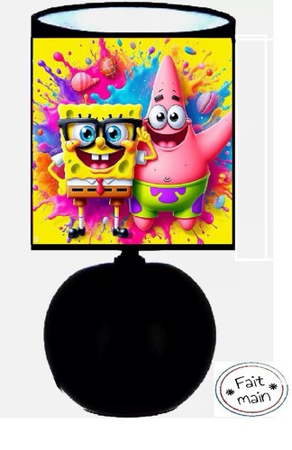 Lampe chevet bob éponge - de, l'éponge
