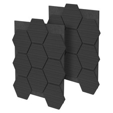 Lot de 2 panneaux acoustiques hexagonaux 66x81 cm 1m² isolation phonique noir
