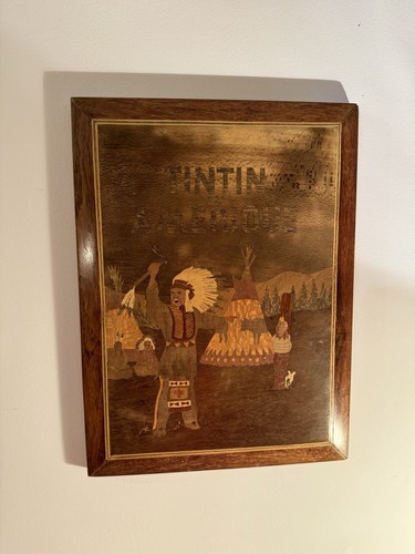 Tableau bois panneau tintin - tintin, en