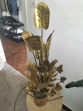 Lampe Plante En Laiton Pur Année 1970 Attribué Maison Jansen