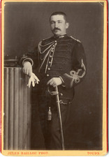 Jules Baillou phot, Joseph Célestin Salonne, Lieut. Infanterie, 1886, Vintage pr
