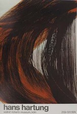 Hans HARTUNG : Composition marron et noire, Affiche originale d'époque