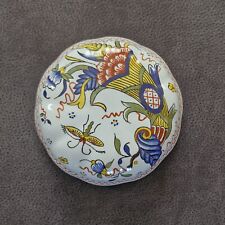 MAGNIFIQUE COUVERCLE DE POT OU BONBONNIERE DE DESVRES - DECOR CORNE D'ABONDANCE