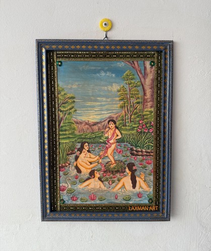 Vintage art peinture krishna - art,