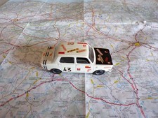 SIMCA 1000 Rallye blanche SOLIDO Hachette 1/43 décalcos ajoutés