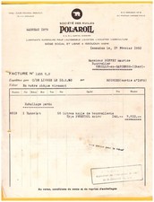 ISSOUDUN (36) USINE / HUILES AUTOMOBILE & AVIATION "POLAROIL" Facture en 1950