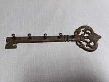 Porte clés mural en fer forgé forme clé