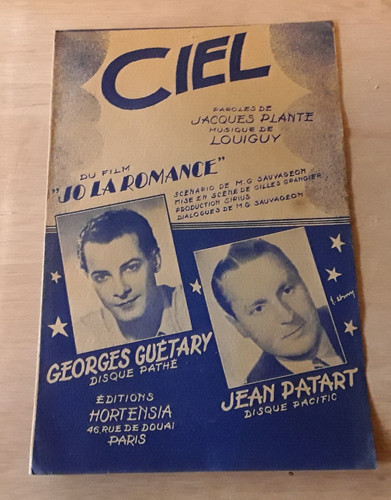 Ancienne partition ciel - ancienne,