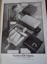 DUNHILL briquet étui cigarette + THOMSON MACHINES PARLANTES ILLUSTRATION 1932 eb