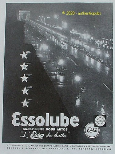 Publicite esso essolube - publicite, huile