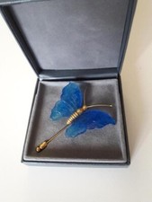 Daum France  pâte de verre papillon (bijoux ou déco intérieure)