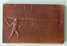 médaille BRONZE fin 19ème par COUDRAY - JEU DE PAUME (sport tennis balle pelote)