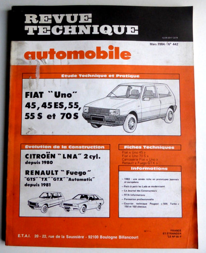 Rta revue technique automobile - revue,