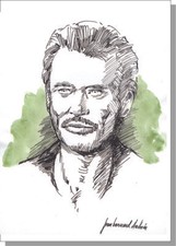 Carte postale johnny - johnny, hallyday