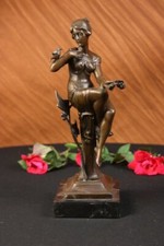 100% Bronze Signé Lady Femme